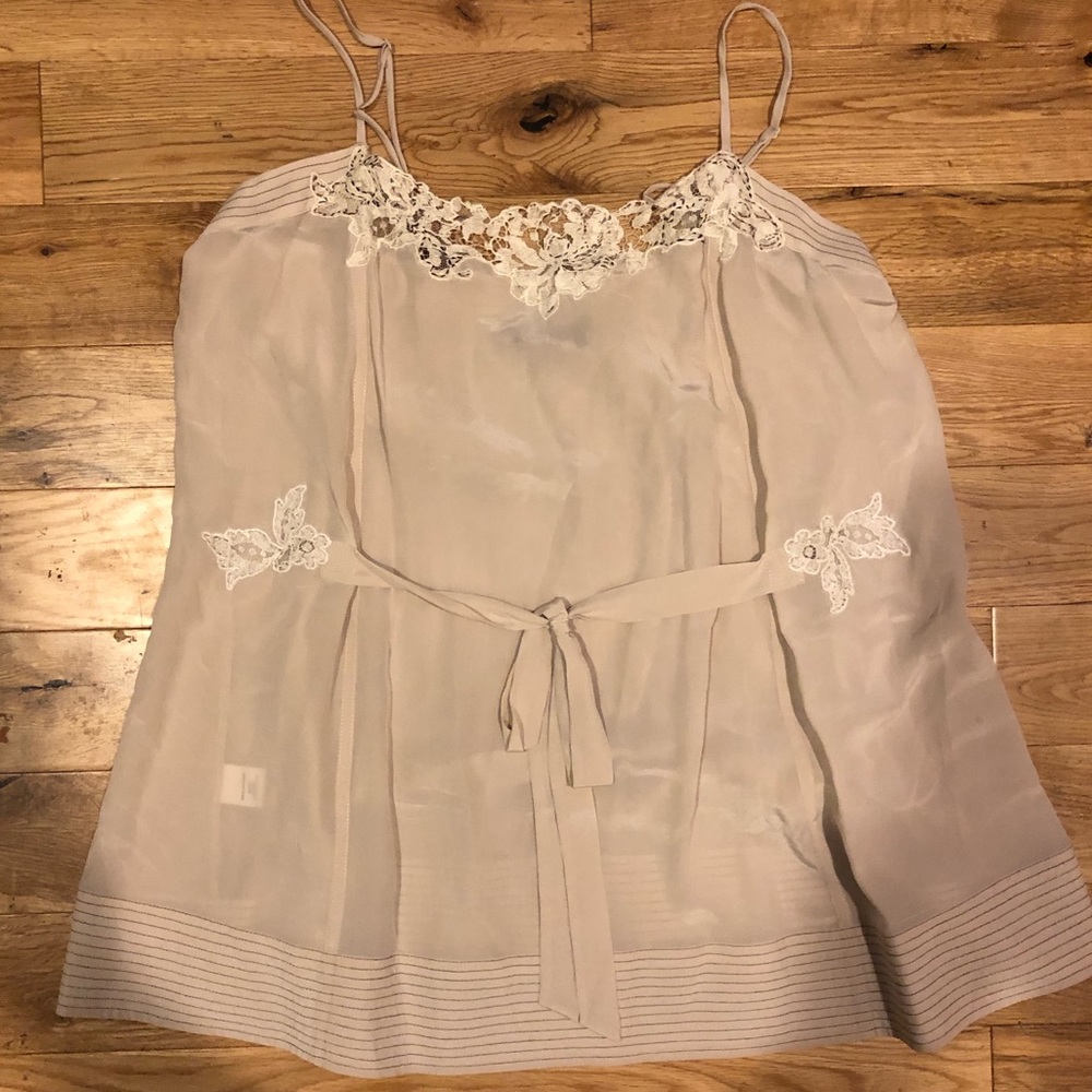 BCBG MaxAzria Tank Top Cream Blouse